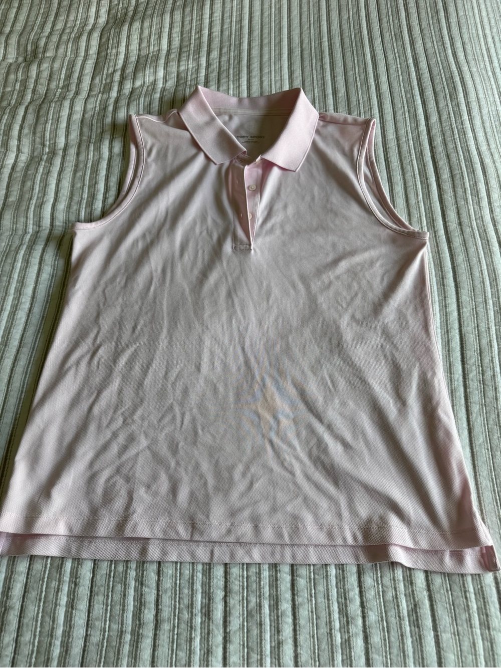 💗NWOT💗 Tory Sport Pale Pink Sleeveless Sport Golf/Tennis Top Sz XL
